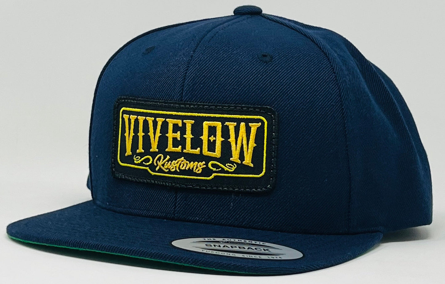 Premium Wool-Blended Snapback Navy Gold Patch
